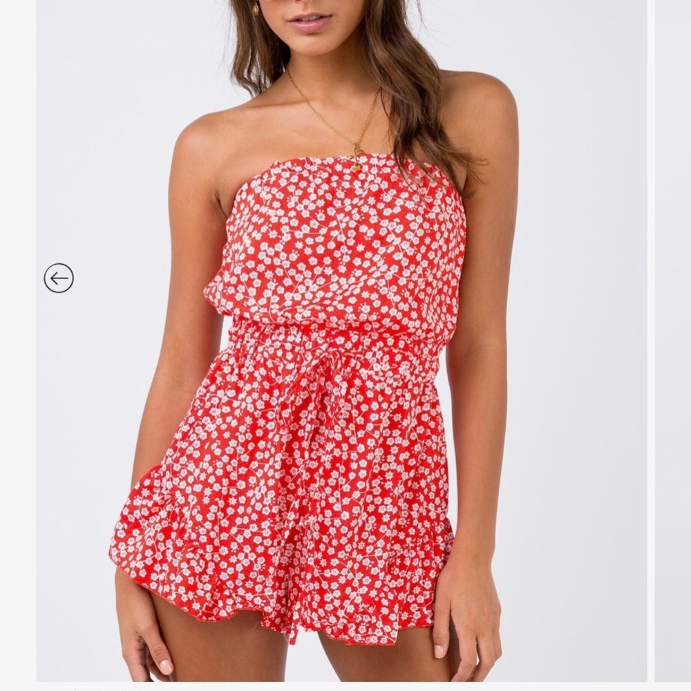 NWT Princess Polly Red Romper/Playsuit